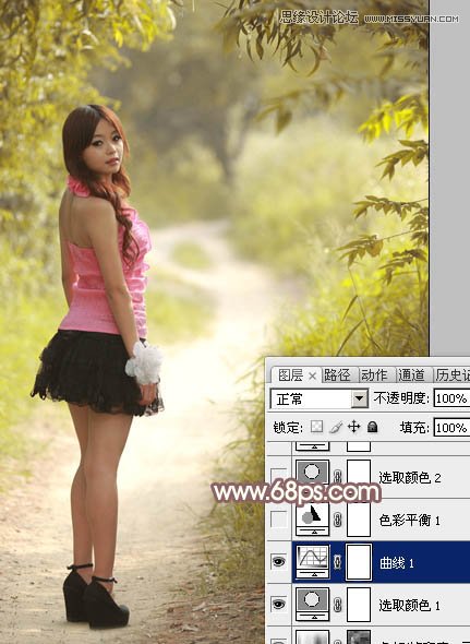 Photoshop调出外景女孩秋季暖色调,PS教程,图老师教程网