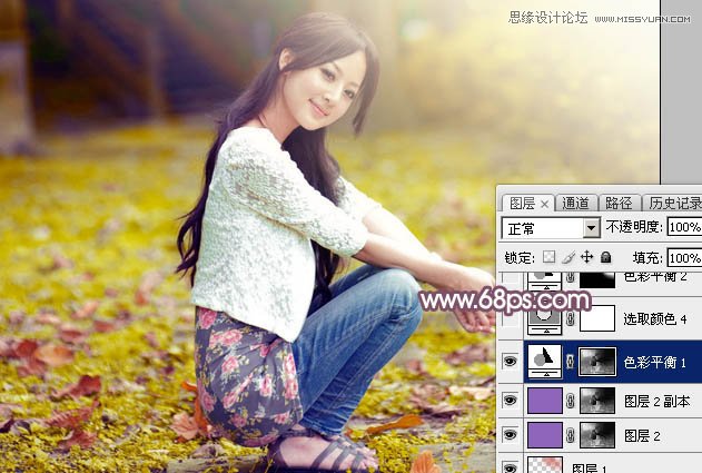 Photoshop调出外景女孩照片朦胧的逆光效果,PS教程,图老师教程网