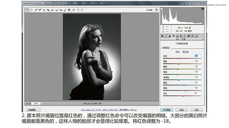 Photoshop调出人像照片高质感的黑白效果,PS教程,图老师教程网