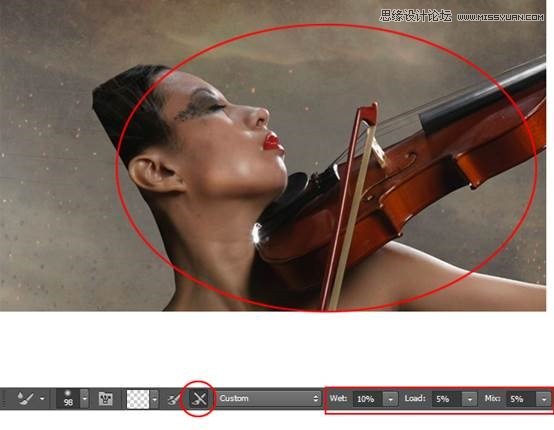 Photoshop合成火焰四射的天使小提琴手,PS教程,图老师教程网