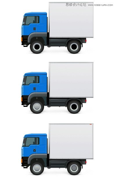 Photoshop绘制矢量风格的小货车图标,PS教程,图老师教程网