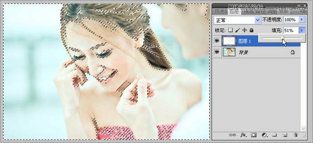 Photoshop在LAB模式下给婚片调出甜蜜效果,PS教程,图老师教程网