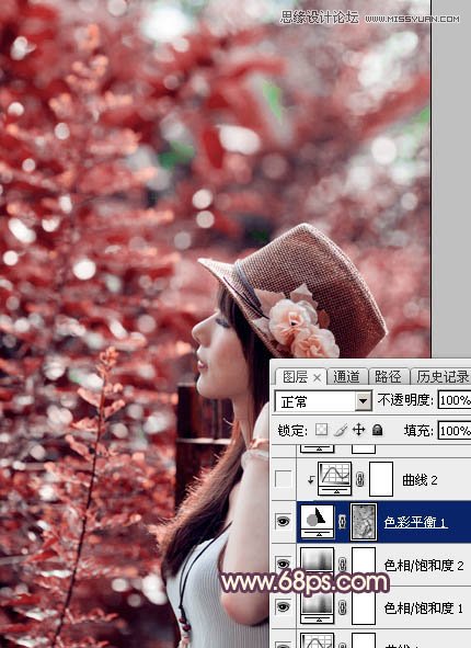 Photoshop调出清纯美女唯美的红色调,PS教程,图老师教程网