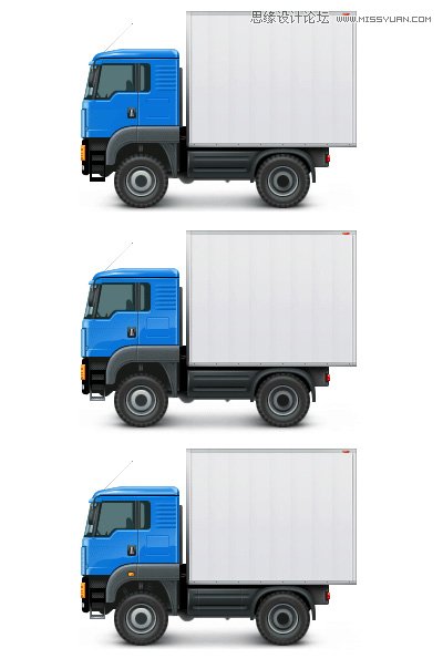 Photoshop绘制矢量风格的小货车图标,PS教程,图老师教程网
