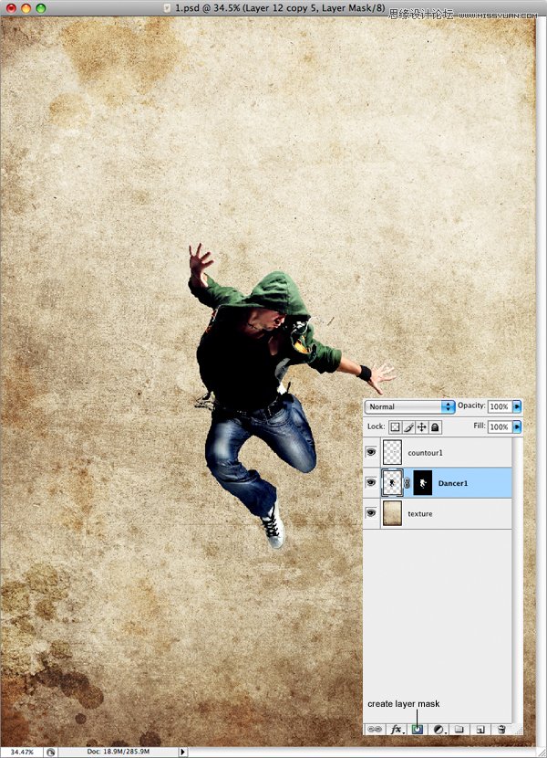 Photoshop设计创意的舞者插画海报教程,PS教程,图老师教程网