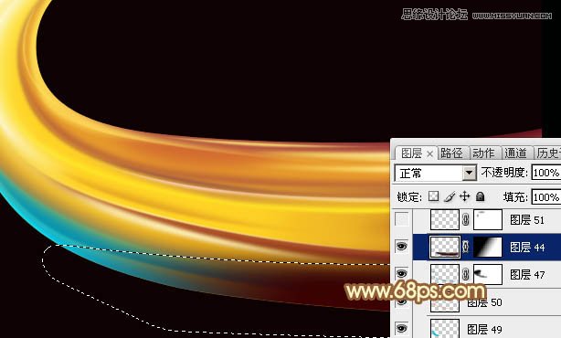 Photoshop设计绚丽的彩色立体光束效果,PS教程,图老师教程网