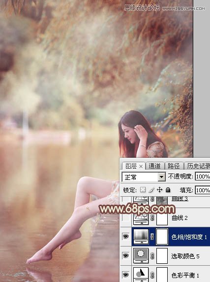 Photoshop调出江边美女唯美的淡黄肤色,PS教程,图老师教程网