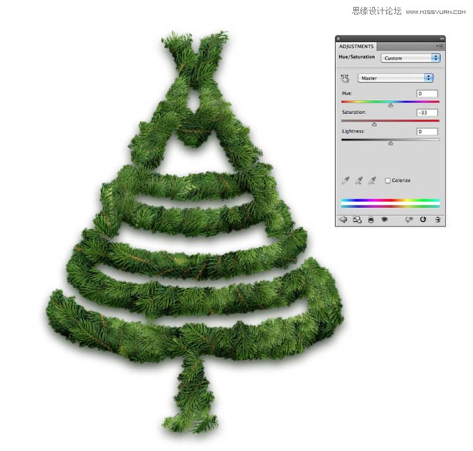 Photoshop设计绚丽逼真的圣诞树教程,PS教程,图老师教程网