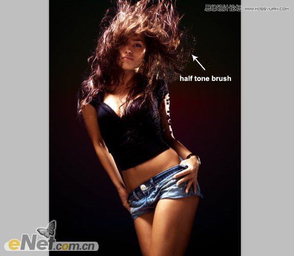 Photoshop设计绚丽光线效果的美女海报,PS教程,图老师教程网