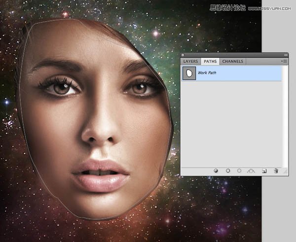 Photoshop设计创意风格的艺术脸谱,PS教程,图老师教程网