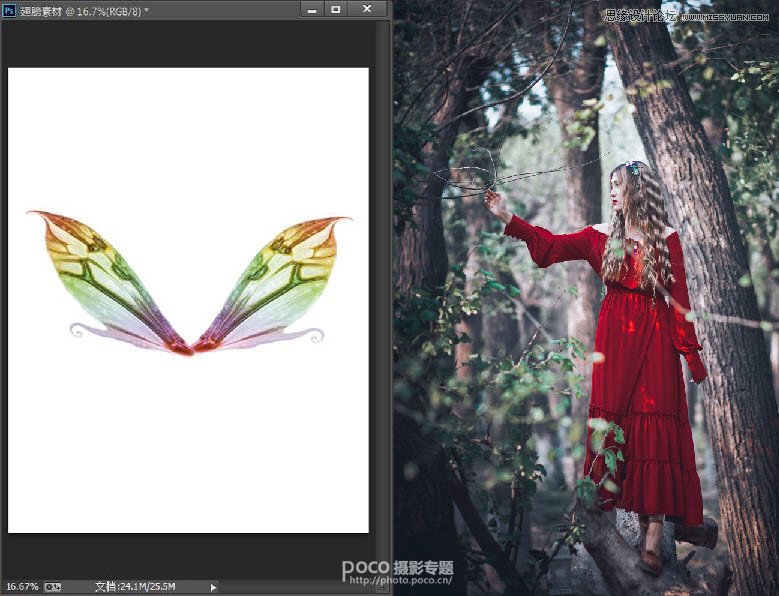 Photoshop调出森林人像唯美的童话场景效果,PS教程,图老师教程网