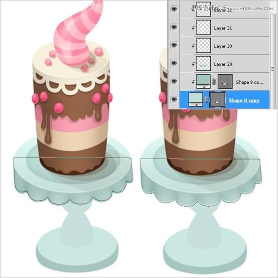 Photoshop绘制甜美精致的蛋糕教程,PS教程,图老师教程网