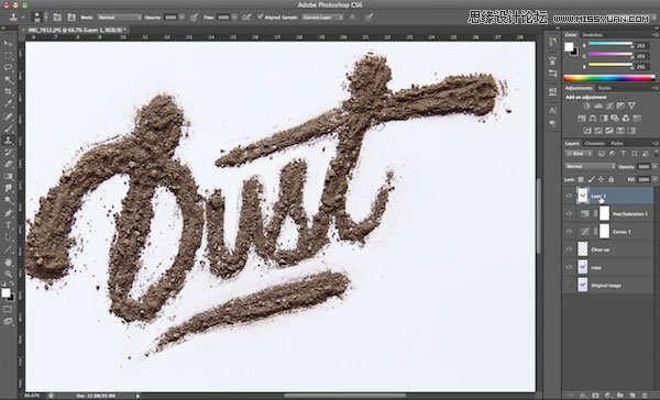 Photoshop创建原汁原味的尘土字体教程,PS教程,图老师教程网