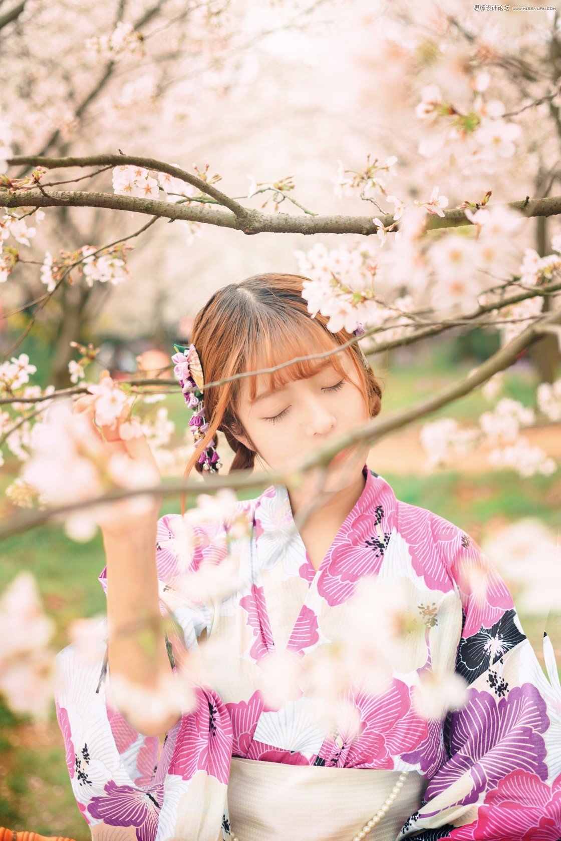 Photoshop详细解析樱花树下人像摄影和后期,PS教程,图老师教程网