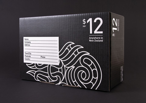 新西兰邮政简约的快递包裹包装设计,PS教程,图老师教程网