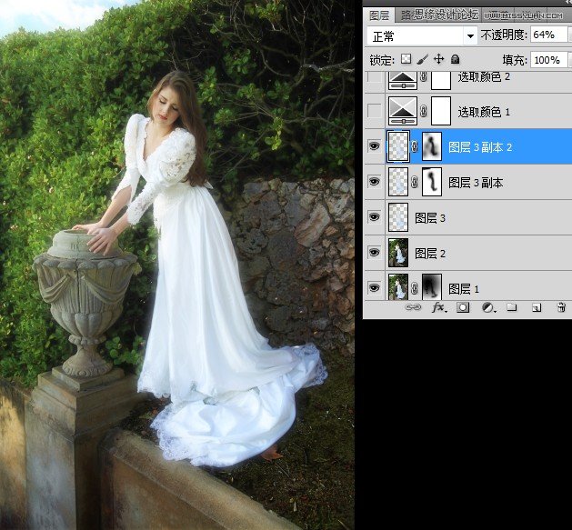 Photoshop调出新娘照片唯美的柔色效果,PS教程,图老师教程网