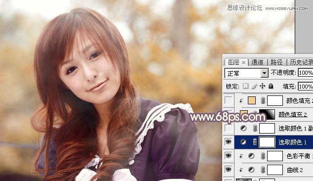 Photoshop调出可爱女孩日系暖色效果,PS教程,图老师教程网