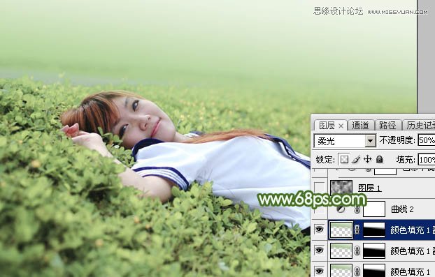 Photoshop调出草地人像春季暖色效果,PS教程,图老师教程网