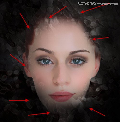 Photoshop设计抽象风格的美女脸谱,PS教程,图老师教程网