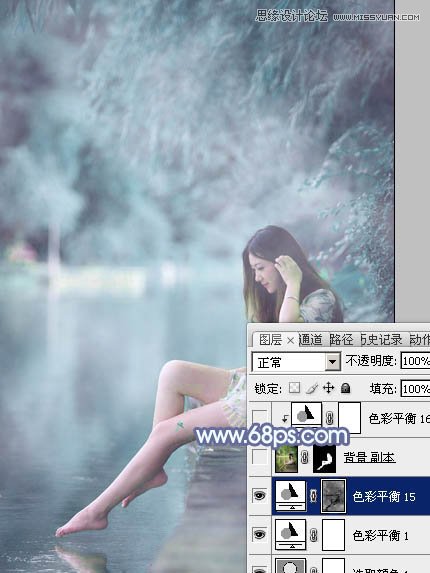 Photoshop调出河边美女梦幻紫色效果,PS教程,图老师教程网