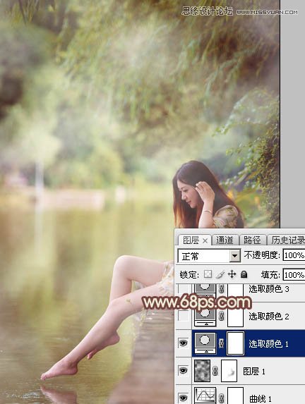 Photoshop调出江边美女唯美的淡黄肤色,PS教程,图老师教程网