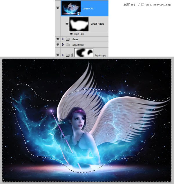 Photoshop合成梦幻绚丽的天使翅膀,PS教程,图老师教程网