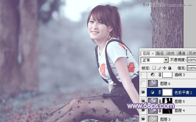 Photoshop使用通道替换给调出美女梦幻紫色调,PS教程,图老师教程网