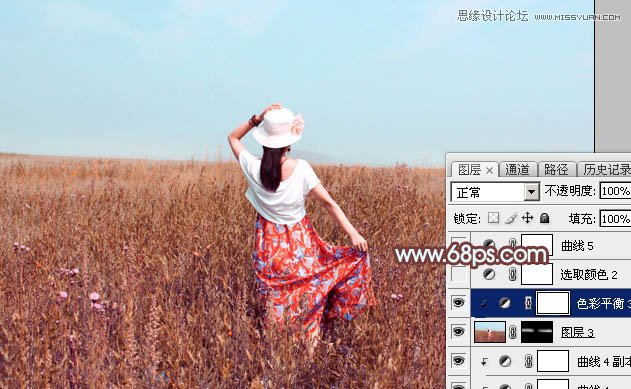 Photoshop调出外景人像秋季红褐色调,PS教程,图老师教程网