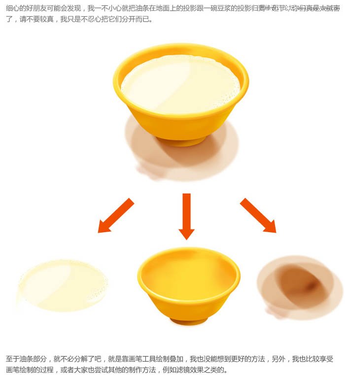 Photoshop绘制可口的油条和豆浆效果图,PS教程,图老师教程网
