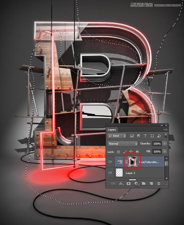 Photoshop结合C4D制作三维立体艺术字,PS教程,图老师教程网