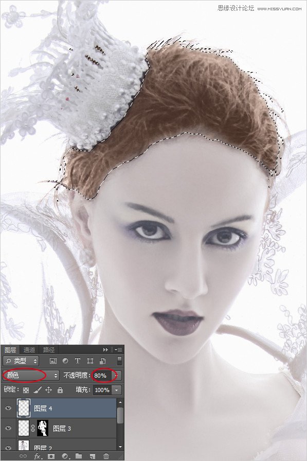 Photoshop调出美女模特另类的奶白色调,PS教程,图老师教程网