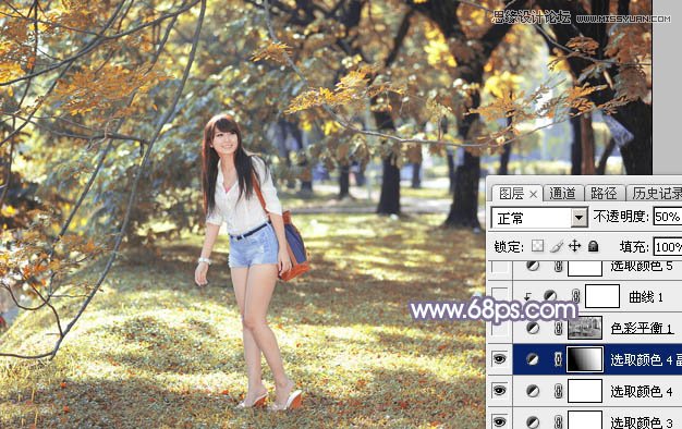 Photoshop调出外景人像秋季唯美光效效果,PS教程,图老师教程网