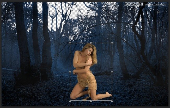 Photoshop合成森林中北树妖围困的仙子,PS教程,图老师教程网