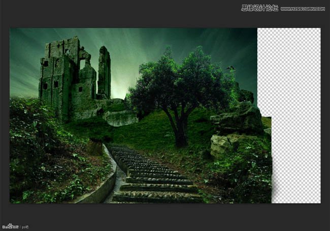 Photoshop合成森林中的阴森古堡效果图,PS教程,图老师教程网