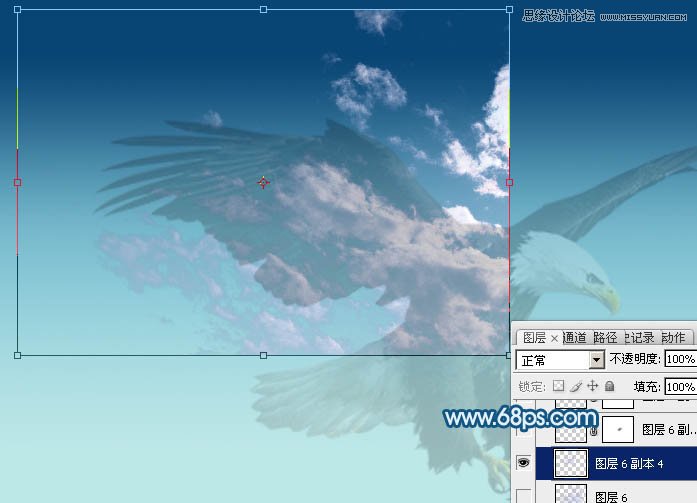 Photoshop制作云彩组成的雄鹰效果图,PS教程,图老师教程网