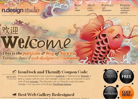 漂亮的字体和排版风格的网页设计欣赏,PS教程,图老师教程网