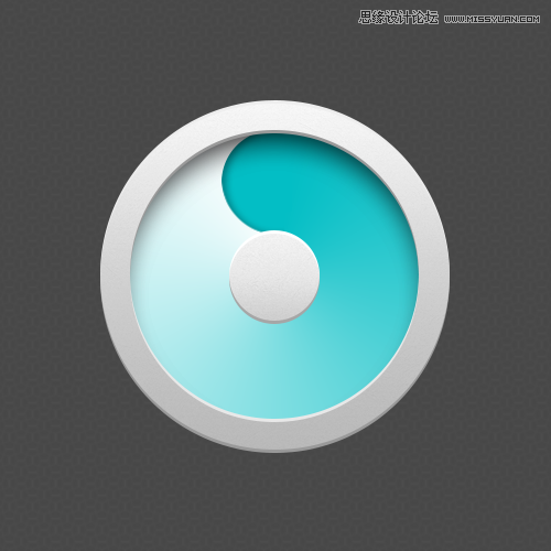 Photoshop设计蓝色立体效果的圆形图标,PS教程,图老师教程网