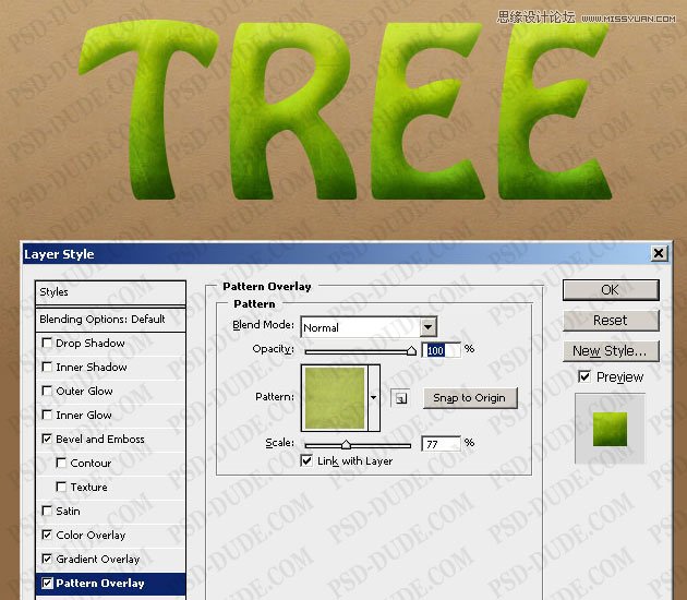 Photoshop制作超酷的树藤装饰立体字教程,PS教程,图老师教程网