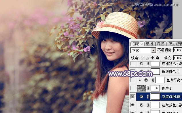 Photoshop调出可爱女孩柔美的日系暖色调,PS教程,图老师教程网