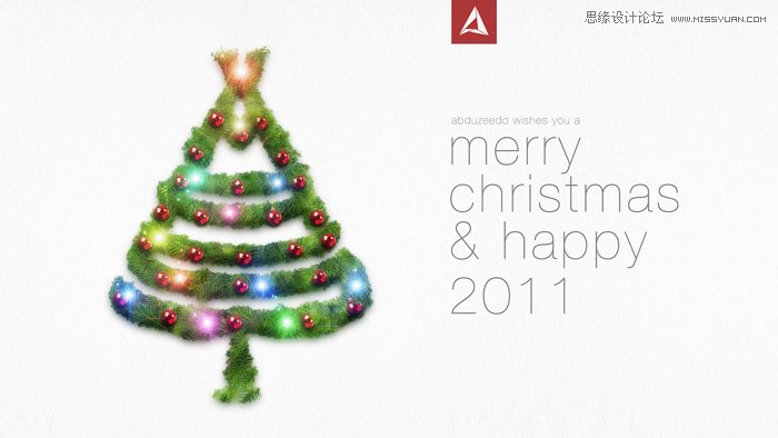 Photoshop设计绚丽逼真的圣诞树教程,PS教程,图老师教程网