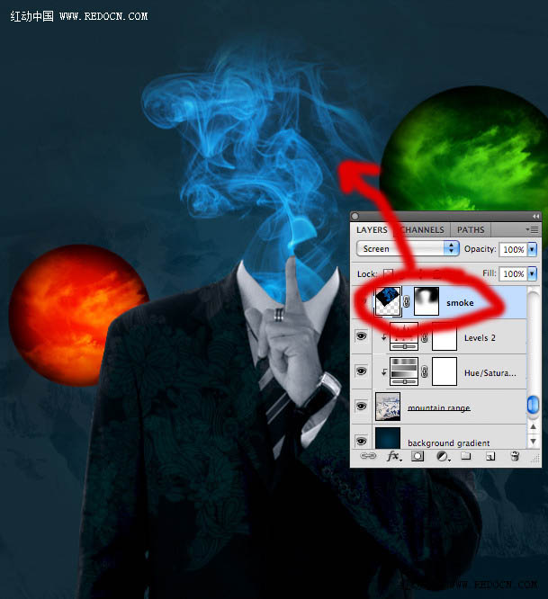 Photoshop合成创意独特的烟雾人像效果,PS教程,图老师教程网