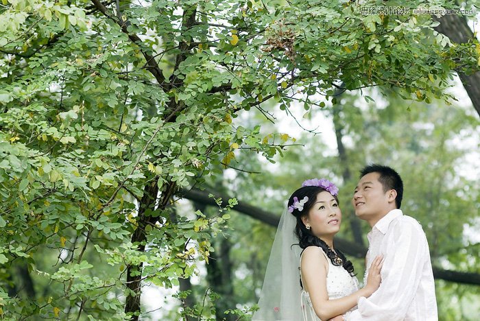 Photoshop调出婚片照片秋季黄色调,PS教程,图老师教程网