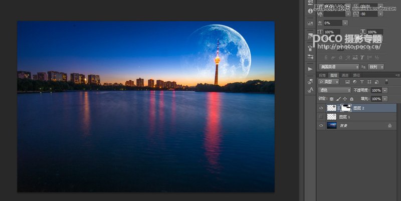 Photoshop给城市风光照片添加唯美星空,PS教程,图老师教程网
