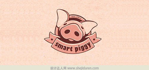 30个不同形态的猪LOGO标志设计欣赏,PS教程,图老师教程网