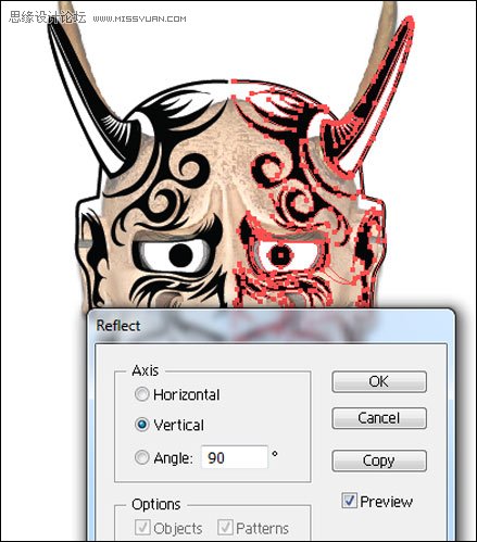 Illustrator绘制恶魔的面具插画图腾,PS教程,图老师教程网