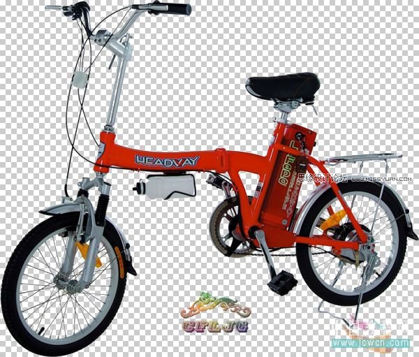 Photoshop快速抠出纯色背景的自行车,PS教程,图老师教程网