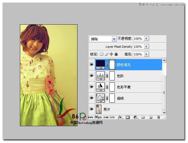 Photoshop为美女照片调出甜美的日系色调,PS教程,图老师教程网