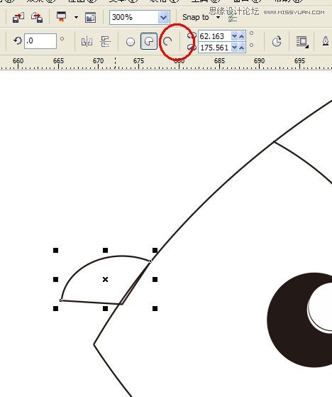 CorelDRAW基础教程：使用圆形工具简单绘制小鱼,PS教程,图老师教程网