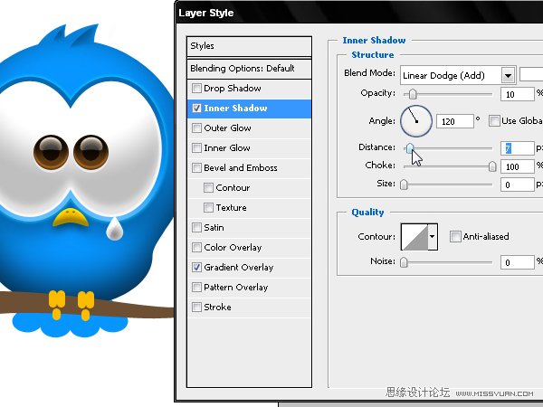 Photoshop绘制漂亮的Twitter小鸟教程,PS教程,图老师教程网