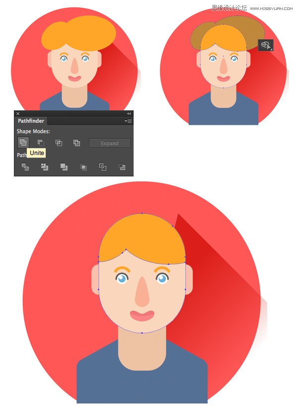 Illustrator绘制扁平化风格的外科医生头像,PS教程,图老师教程网